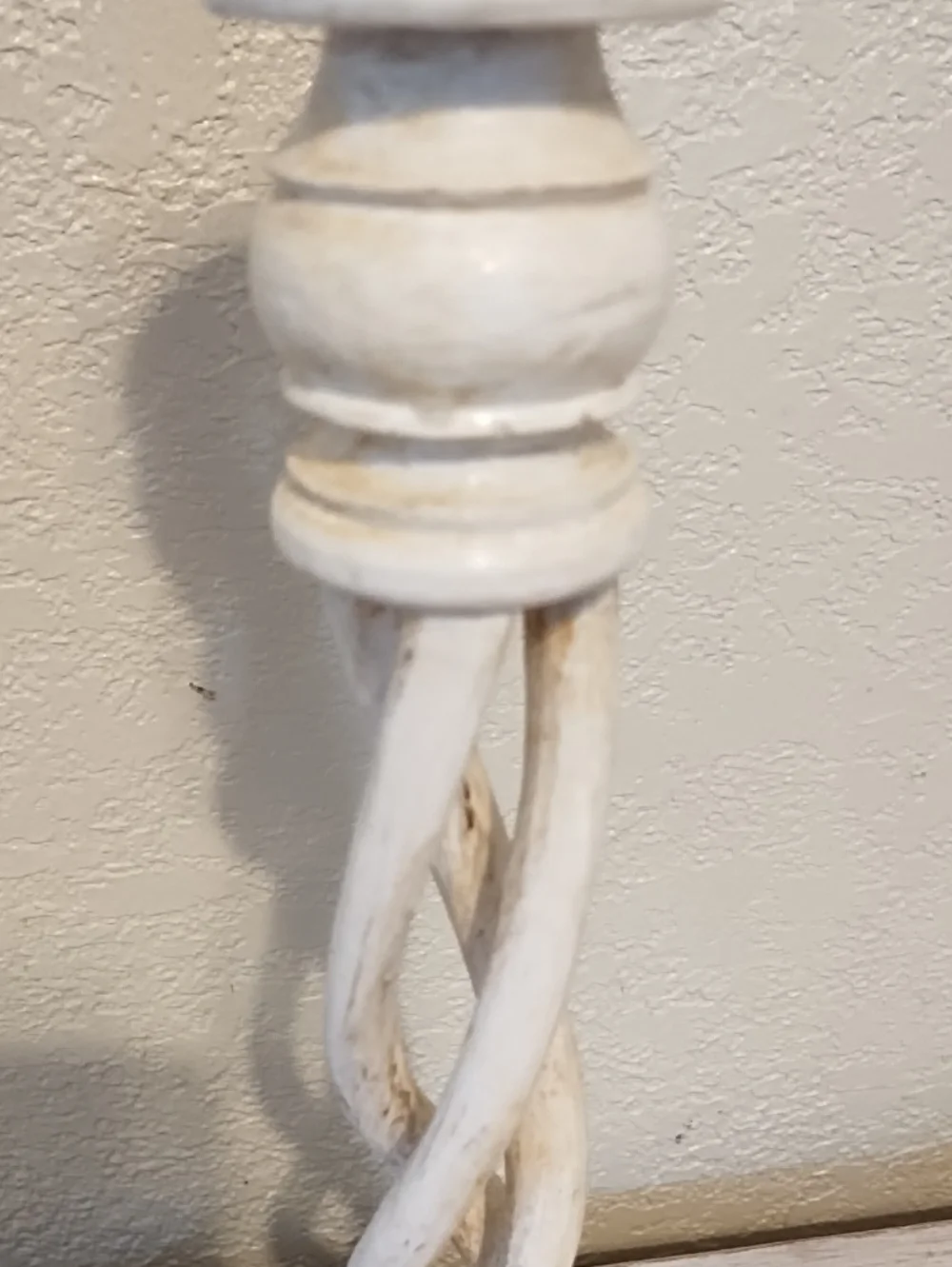 White Distressed Wood Candle Holders Set - Home Accents